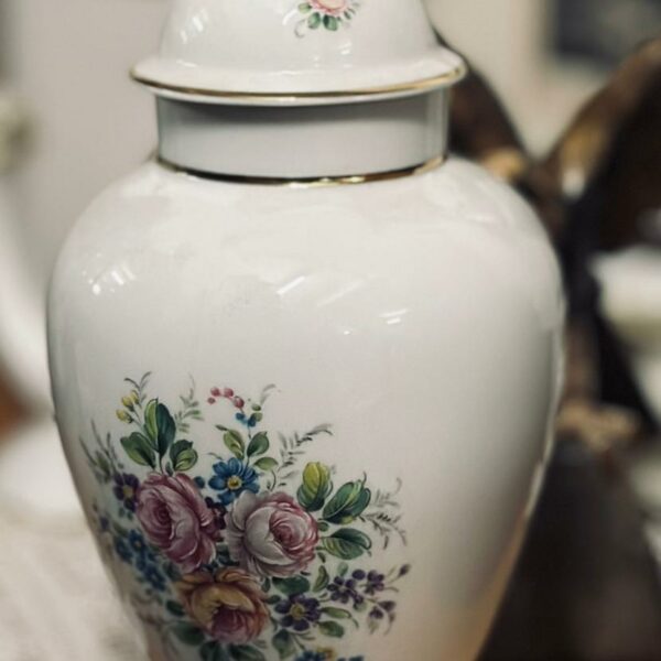 Deckelvase